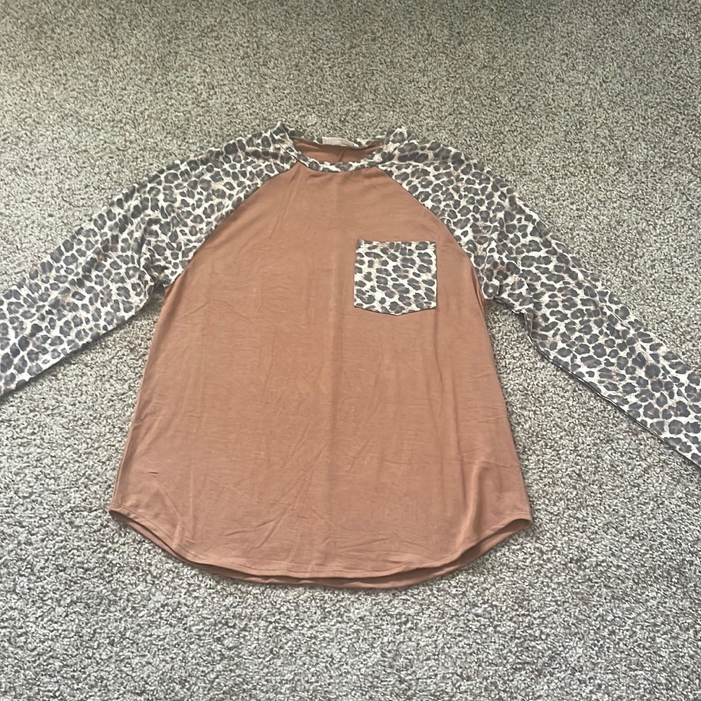 Zenana Leopard Baseball Tees